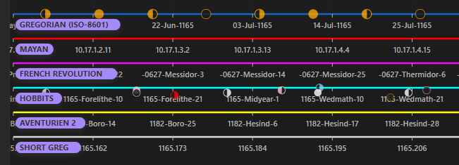 Screenshot with 6 calendars
